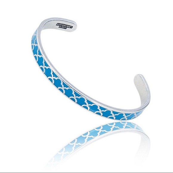 Alex and Ani Jewelry - Alex and Ani Island Teal Color Infusion Cuff in Rafaelian Silver